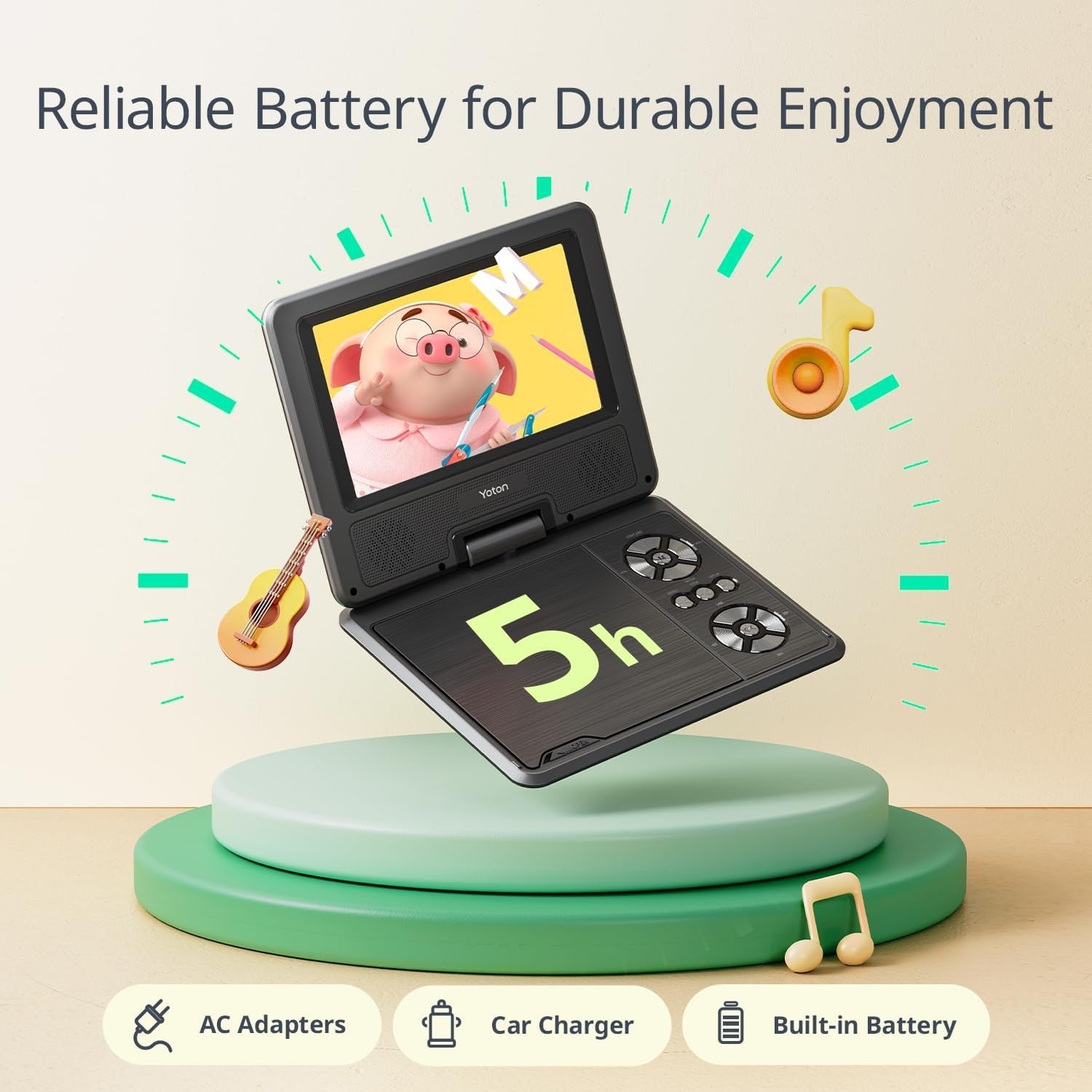 Yoton YD075 9.5" Portable DVD Player