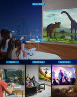 YOTON Y7 Proiettore 4K Smart TV Con Netflix Ufficiale – 500 ANSI Lumen, 1080P Nativo, WiFi Dual Band, Altoparlanti 15W, Rotazione 270° – Home Cinema Portatile